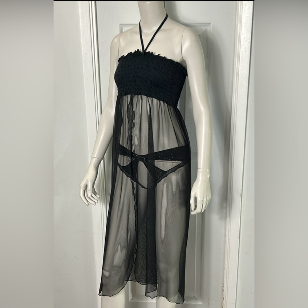 Chic Black Strapless Beach Dress Or An Evening Out. From Mexico. Super Cute! NEW